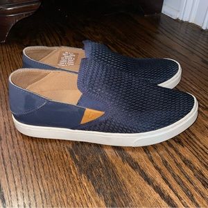 Olukai navy slide on shoes
